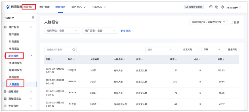 包括支持时间单位、推广设备和查询范围的筛选等(参考上图) 包括支持时间单位、推广设备和查询范围的筛选等(参考上图)